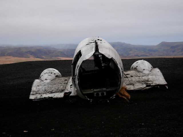 Vliegtuig wrak Sólheimasandur in IJsland achterzijde