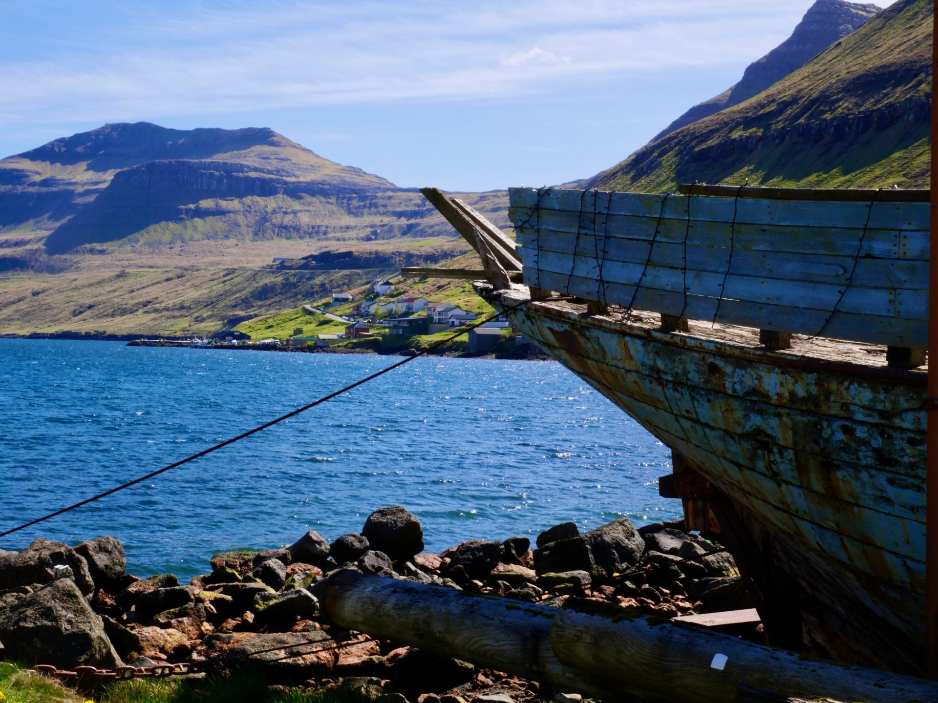 de oude boot in Fuglafjørður