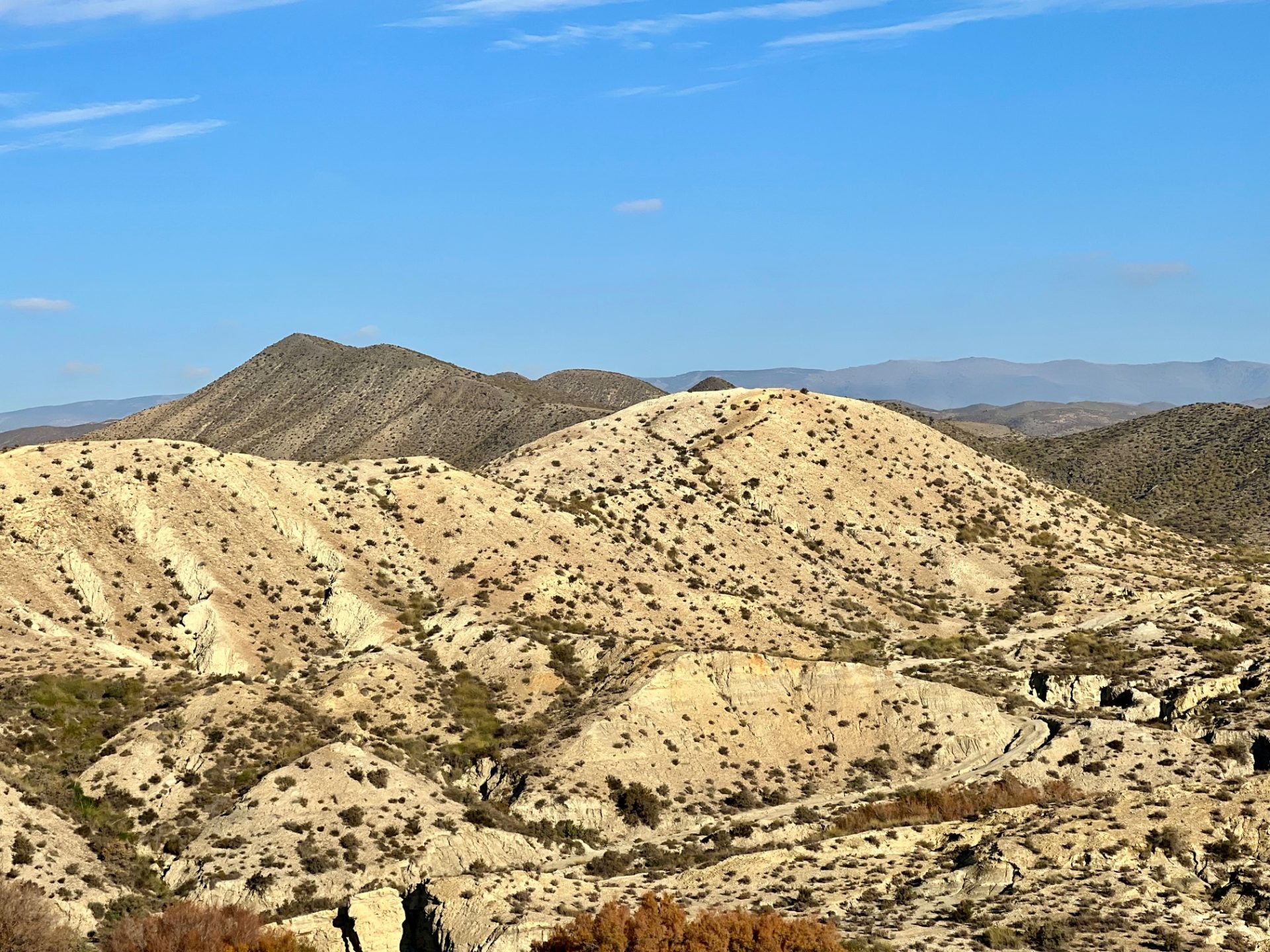 waanzinnig uitzicht op de tabernas woestijn