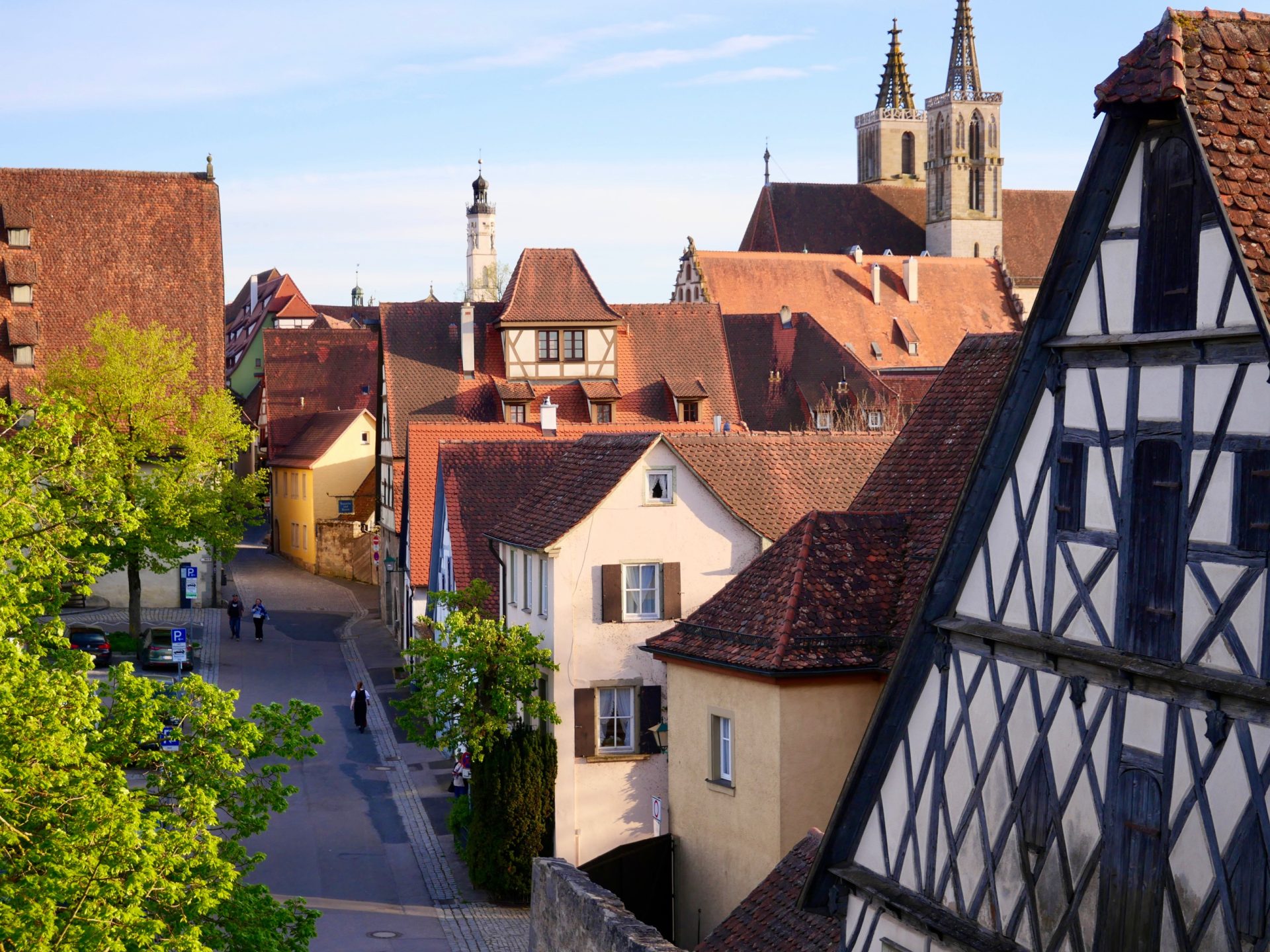 Rothenburg ob der Tauber vanaf de stadswal