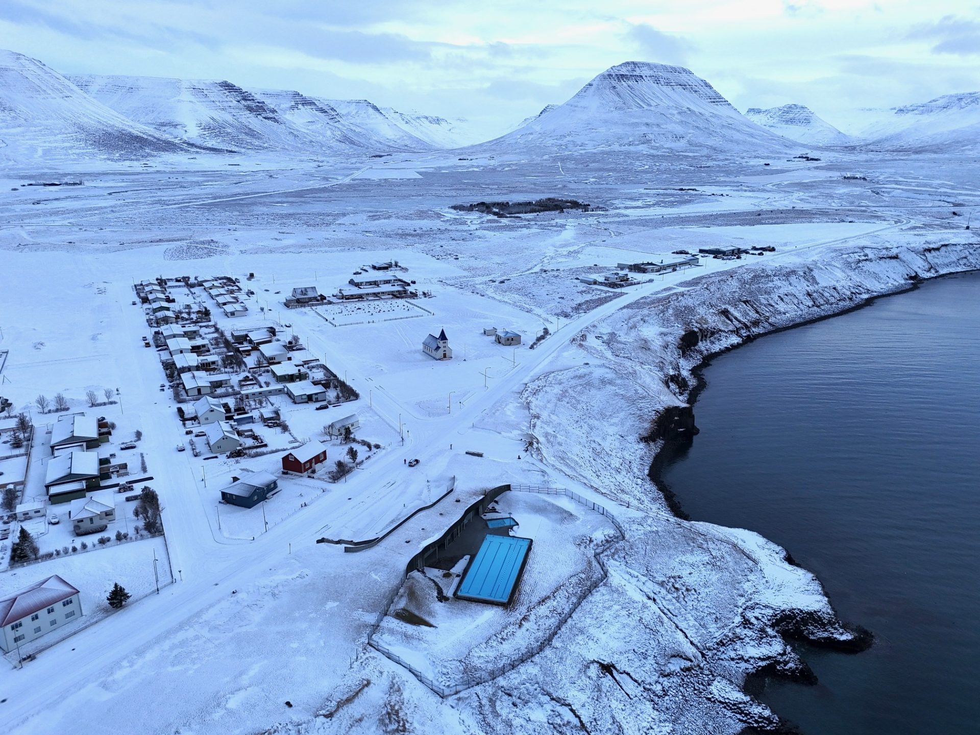 Hofsos vanuit de lucht