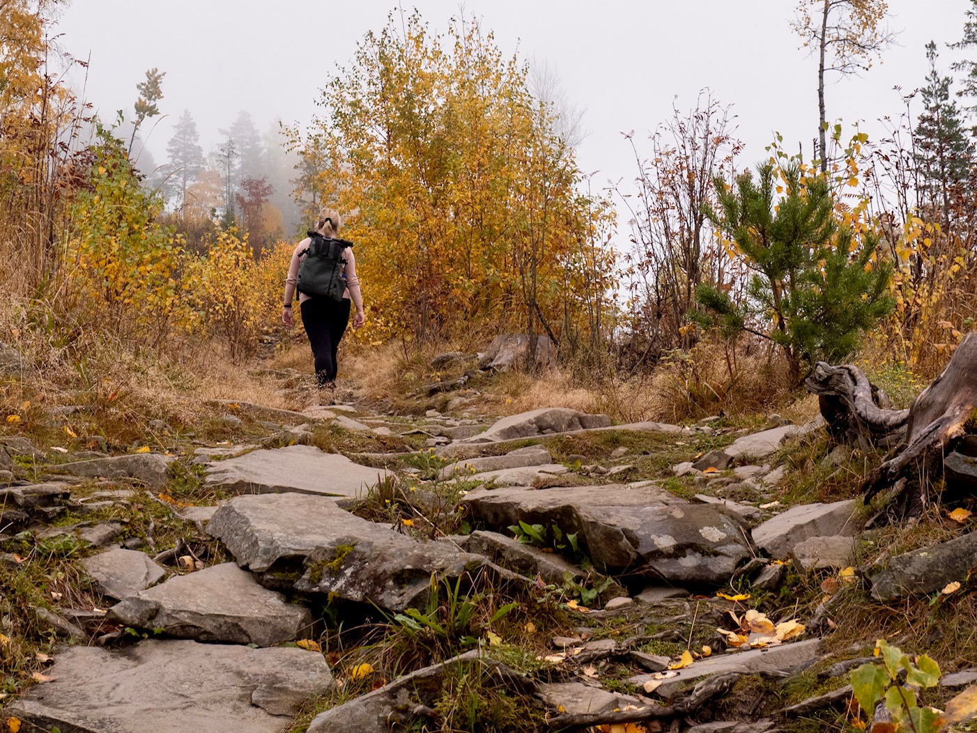 goede wandelschoenen zijn belangrijk bij de Mørkgonga hike